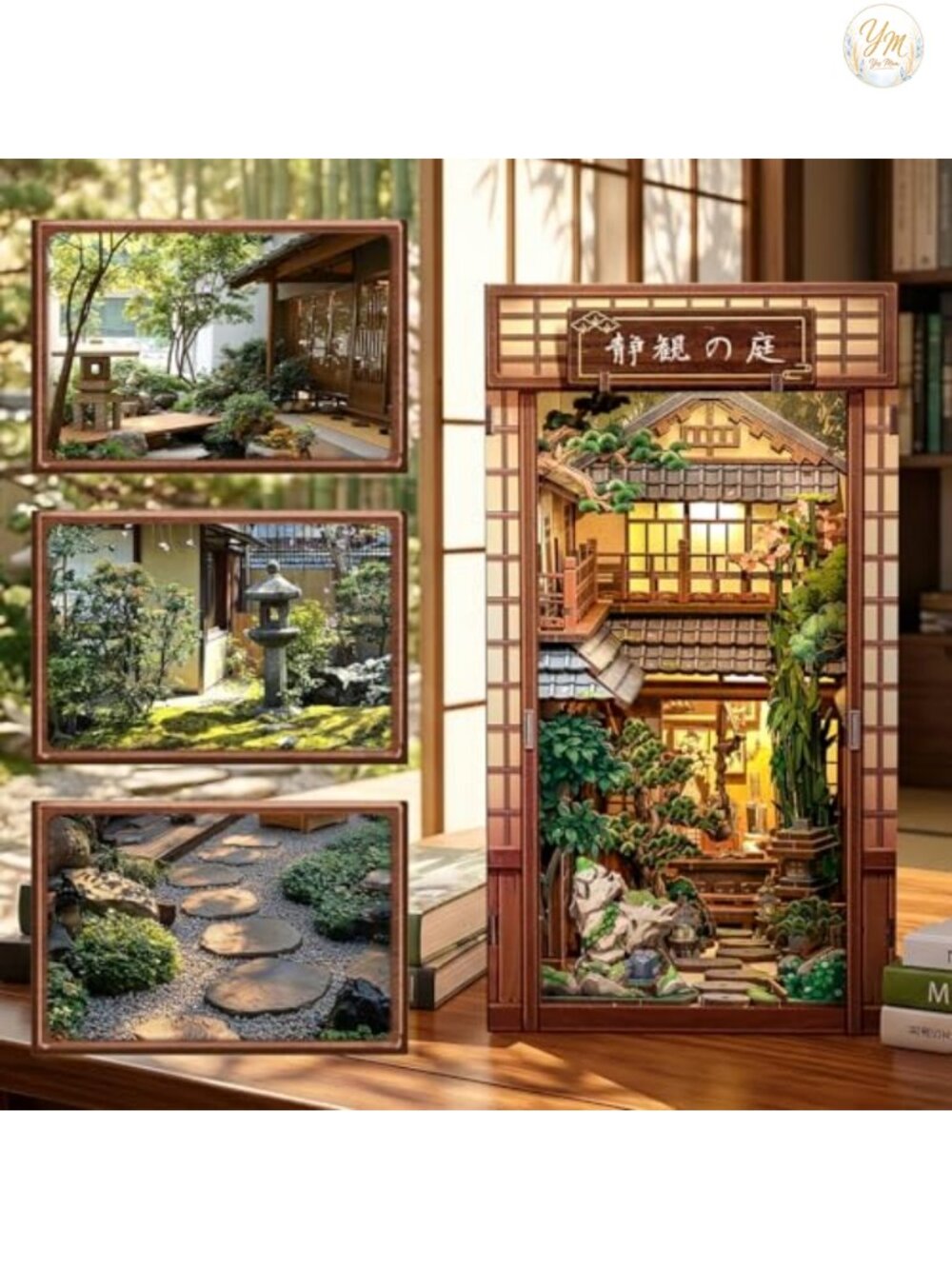 DIY Miniature House Book Nook Kit Japanese 3D Wooden Puzzle with LED Lights - Picture 3 of 5